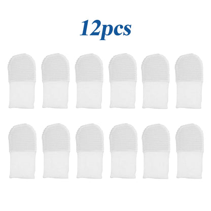24/12Pcs Pet Two-Finger Brushing Finger Cots Remove Tartar Cochlear Clean for Cat Dog Toothbrush Oral Care Finger Cover Pet Care