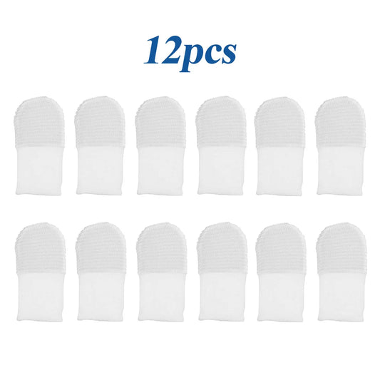 24/12Pcs Pet Two-Finger Brushing Finger Cots Remove Tartar Cochlear Clean for Cat Dog Toothbrush Oral Care Finger Cover Pet Care