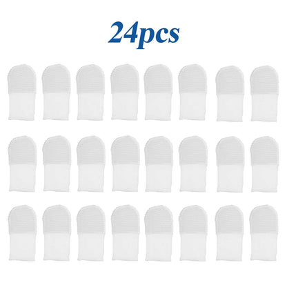 24/12Pcs Pet Two-Finger Brushing Finger Cots Remove Tartar Cochlear Clean for Cat Dog Toothbrush Oral Care Finger Cover Pet Care