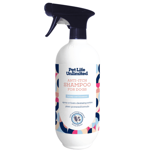 Anti-Itch Dog Shampoo with Two-Way Spray, Honey Oat Blossom, 16Oz